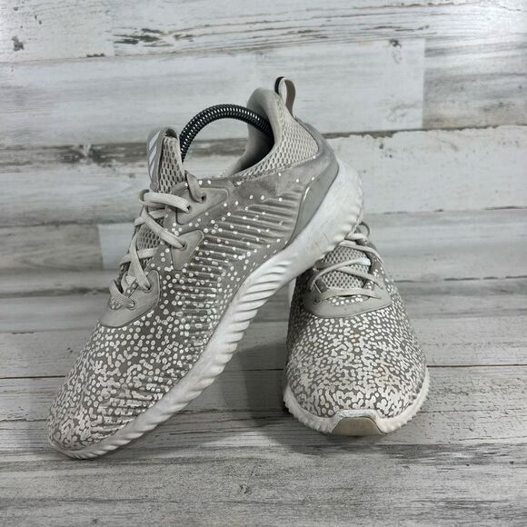 Adidas Womens Alphabounce 1 J Grey White Running Athletic Shoes Size 8.5 - Picture 5 of 8